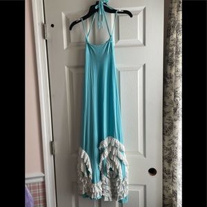 Pixie girl for Chasing Fireflies teal dress
